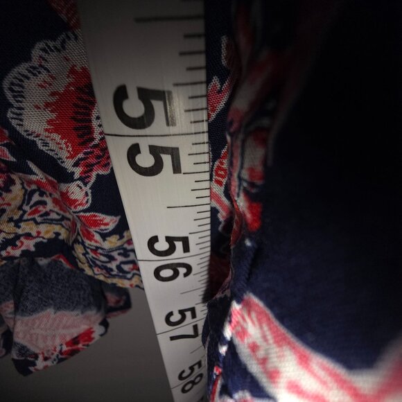 New Anthropologie Abel the Label Floral Halter Maxi Dress Small S Sm Navy‎ Red + - Picture 4 of 10